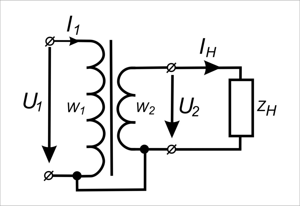 Схема однофазного трансформатора 